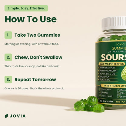 Soursop Gummies - 20 in 1 Daily Herbal Complex, 8,500 mg