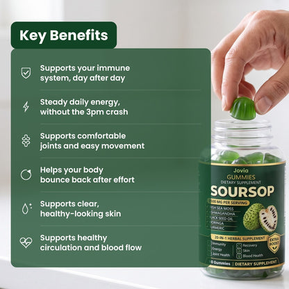 Soursop Gummies - 20 in 1 Daily Herbal Complex, 8,500 mg
