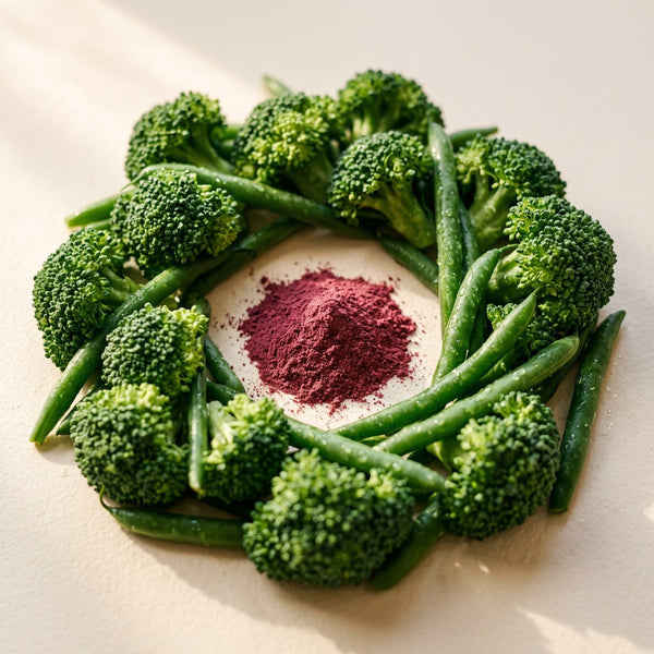 Chromium picolinate powder with green beans and broccoli