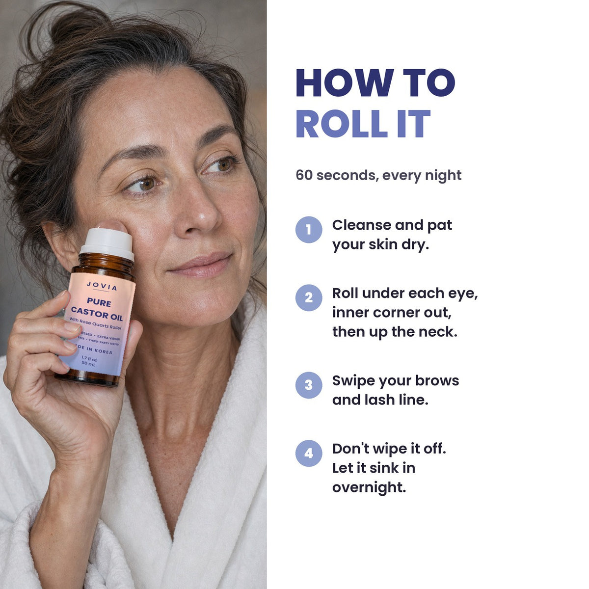 How to use the Jovia castor oil roller in 4 steps