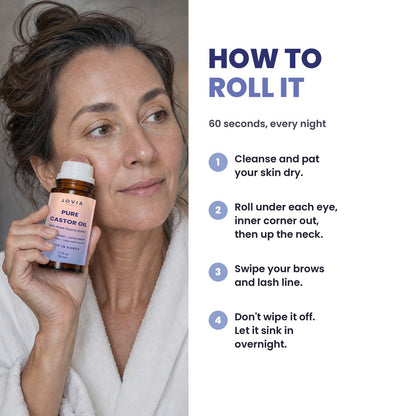 How to use the Jovia castor oil roller in 4 steps