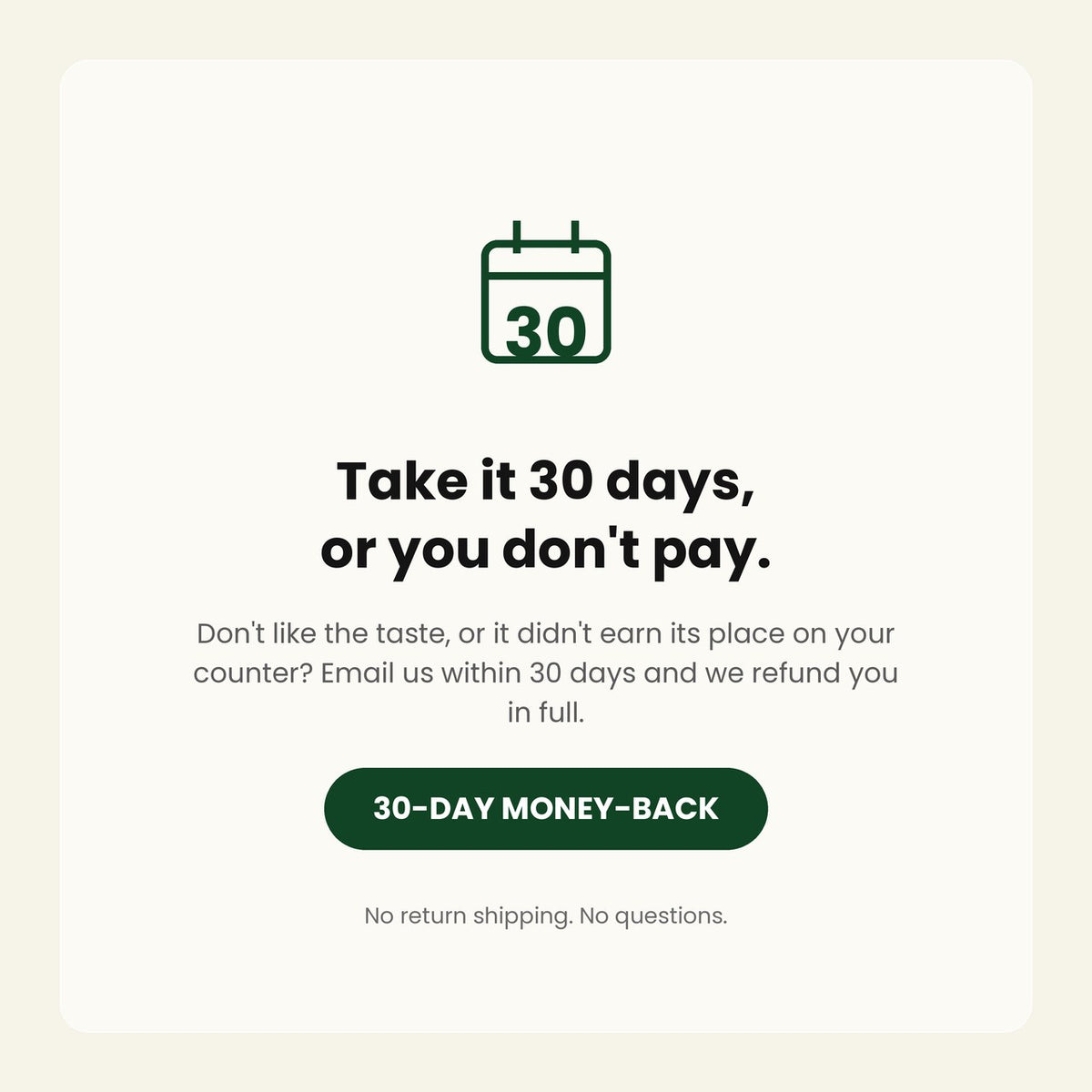 Take it 30 days or you don't pay: Jovia 30-day money-back guarantee