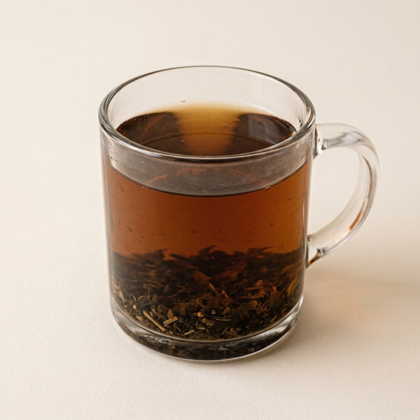 A mug of herbal tea gone cold